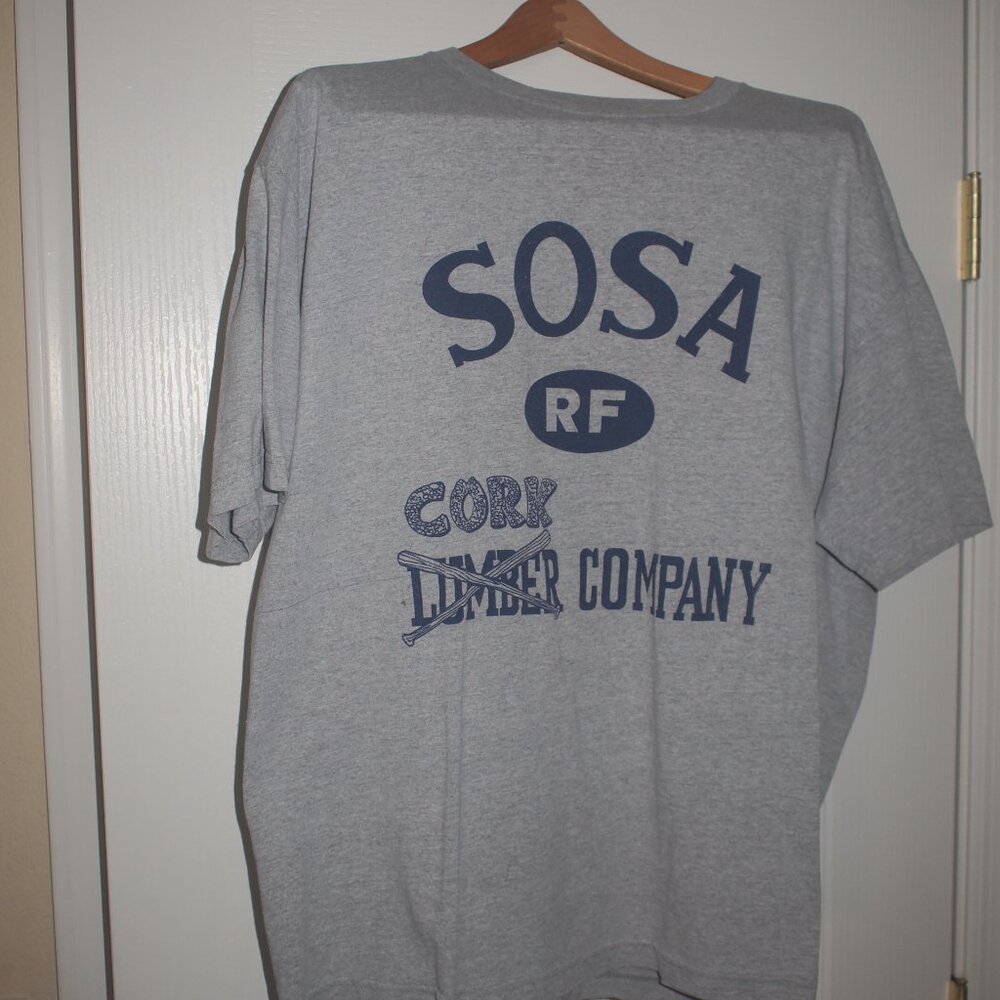 Vintage Sosa Shirt Mens XL MLB Baseball Lumber Co 21 Cork Humor